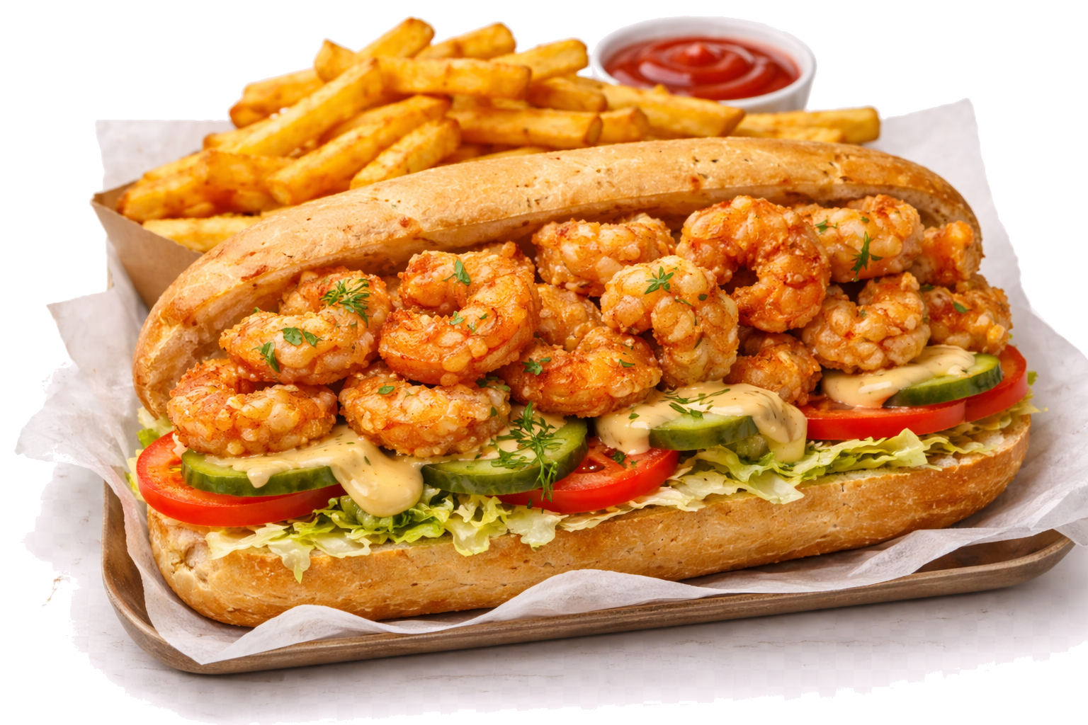 Cajun Shrimp Po'Boy
